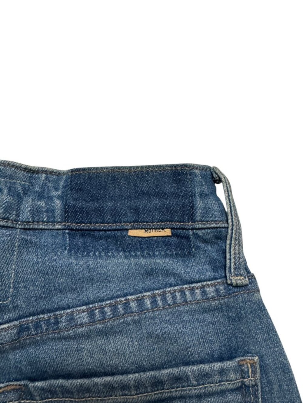 👖 MOTHER 🔥 The Rambler Ankle Fray Denim Jeans Light Chambray Blue Size 24 NWT - Picture 4 of 11